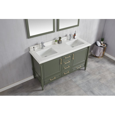 Ensemble de meuble-lavabo double 60 po Flavell