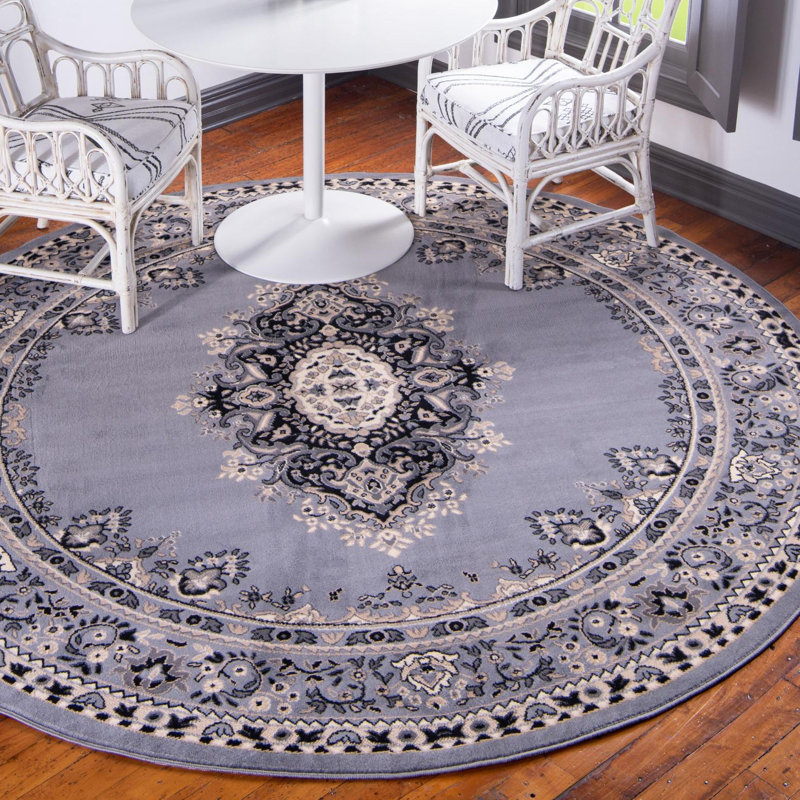 Balthrop Floral Indoor Rug, Round 7'10"