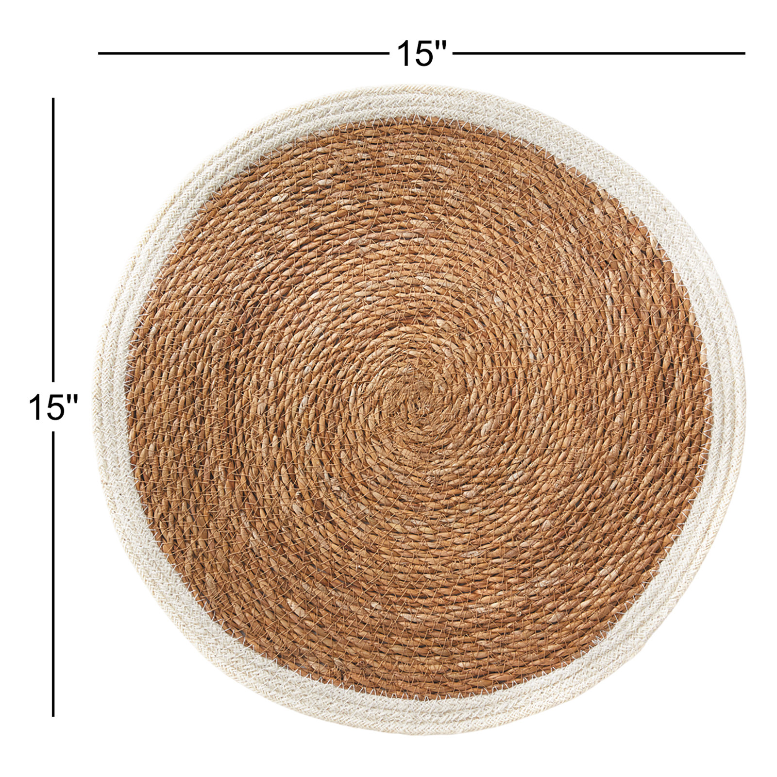 Jayde Reversible Jute Placemat, Natural/White
