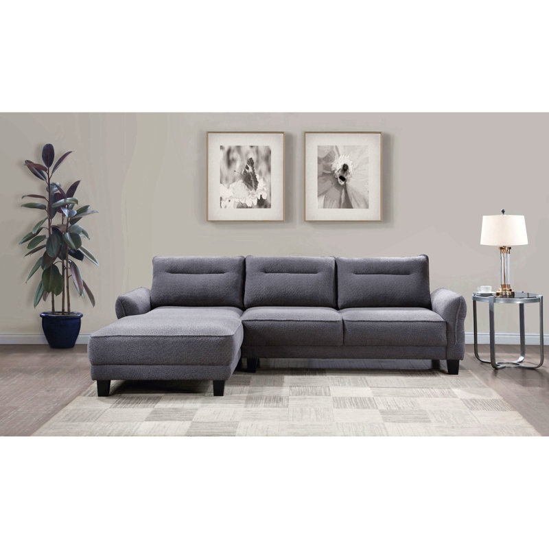 Grey Loose Back Sectional Sofa