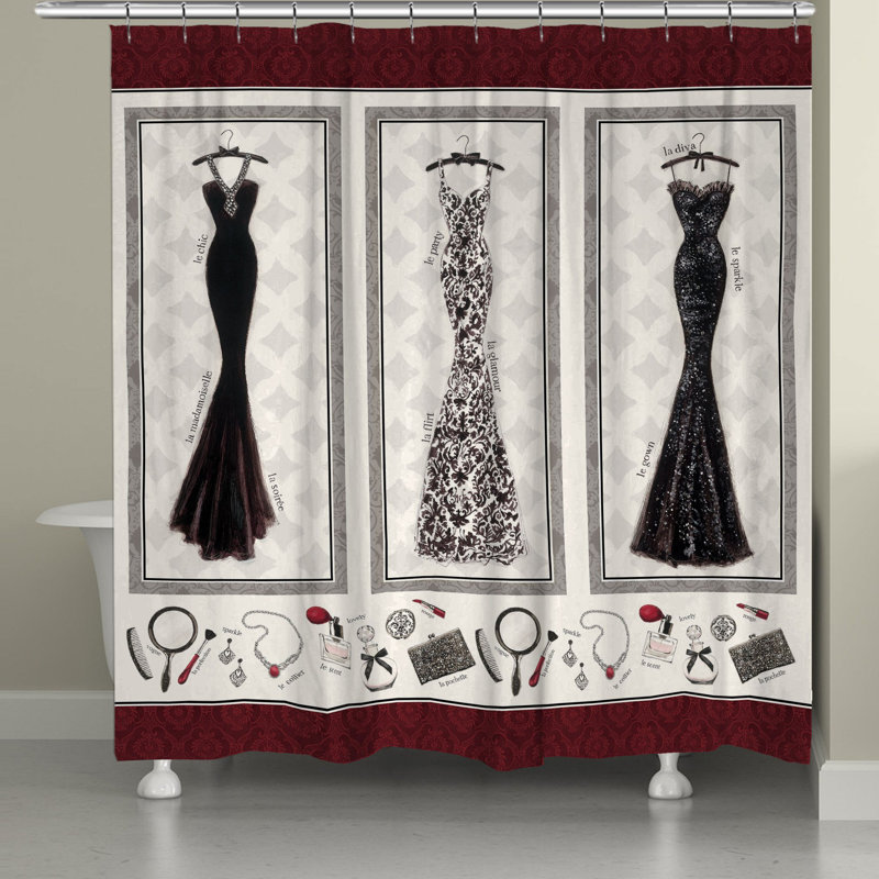 Rideau de douche Josephus Couture Merlot