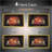 Electric Fireplace Insert 33 Inch, Touch Panel, 3D Flames, Crackling Sound | Insert | Tempered Glass+Sheet Metal