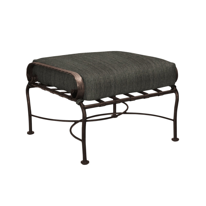 Classico-W Outdoor Ottoman, Copper Creek, Alcazar Redwood