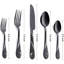 Ensemble de couverts noirs pour 8 personnes