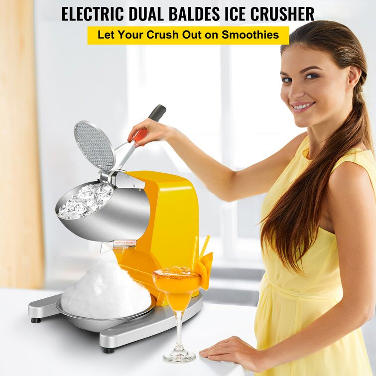 New Stainless Steel Electric Ice Crusher Ice Crushing Machine Snow Ice Maker