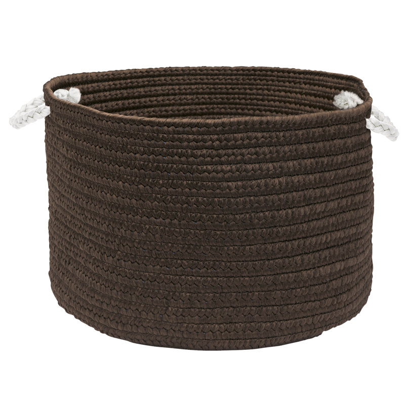 Basket with Handles, 20" H x 20" W x 12" D, Cacao