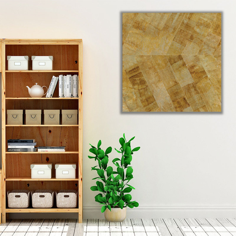 Chevron doré II - reproduction d'art sur toile, H 40 po x l 40 po