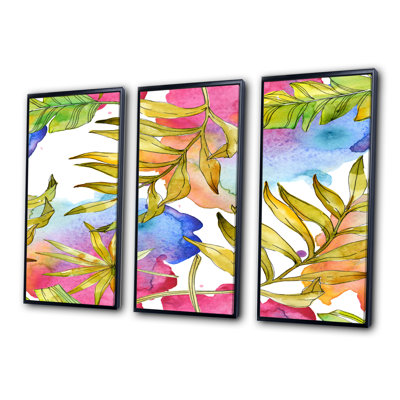 «Tropical Foliage IV», reproduction de photo sur toile 3 pièces
