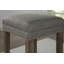 Ensemble de table de salle à manger 3 pièces de style transitionnel 1X Table 2X Tabouret Siège rembourré Garniture cloutée Port USB Finition grise et grise brossée-1077655026