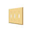 Deltana SWP4763CR003 Switch Plate, Triple Standard in PVD Polished Brass-558578315