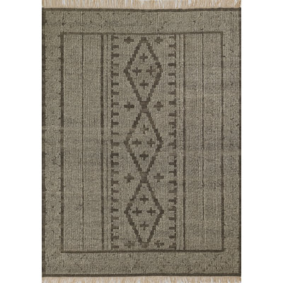 Messina Gray Brown Hand-Woven Wool Rug