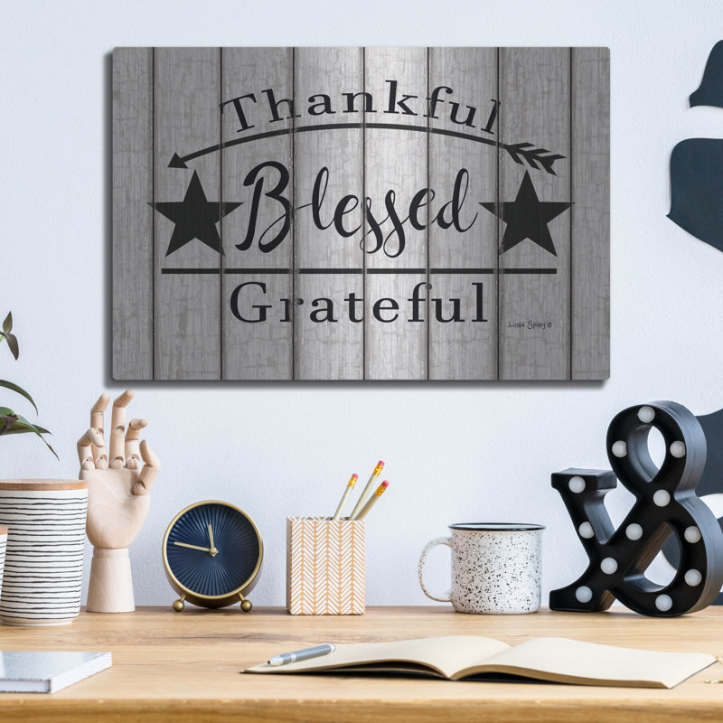 «Blessed Thankful Grateful» par Linda Spivey, H 12 po x l 16 po
