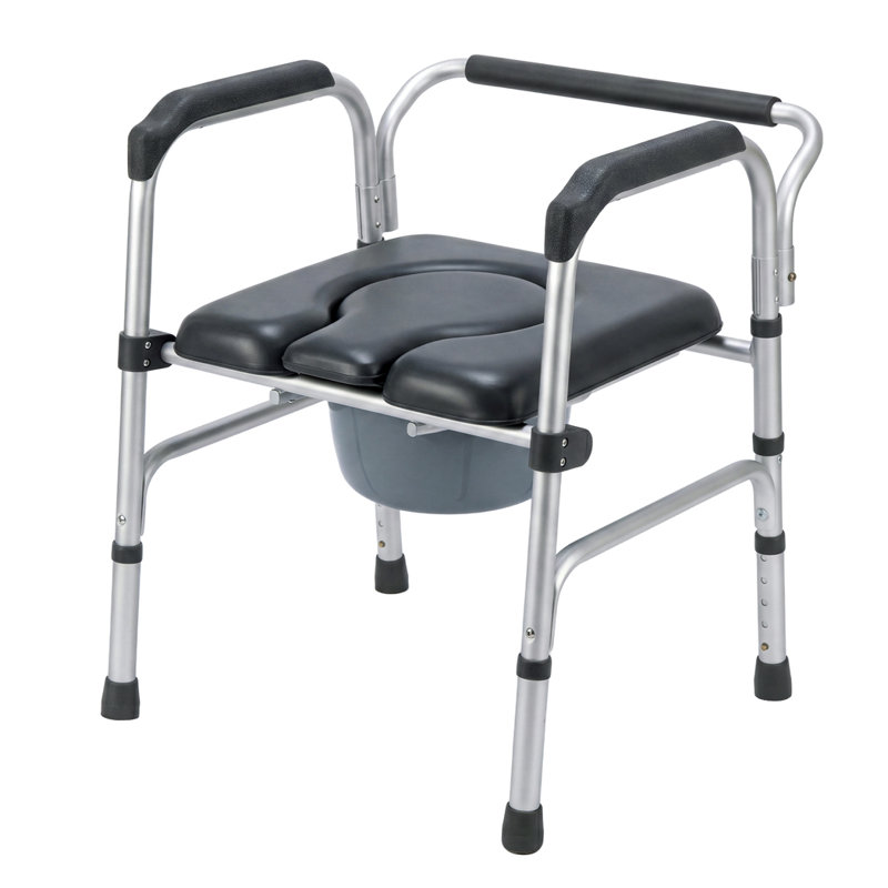 Levede 3 in 1 Commode Chair Folding Shower Chair Toilet Seat Riser Adjustable