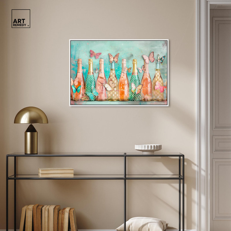 Art Remedy, toile d'art Barcart, H 21 po x l 31 po, Cadre flottant blanc