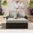 Outdoor PE Rattan Double Chaise Lounge with Cushions and Adjustable Back-225043726-225043724