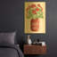 «Patriotic Red Jar» par Cindy Jacobs, art mural en métal doré, 16 po x 24 po-397387011
