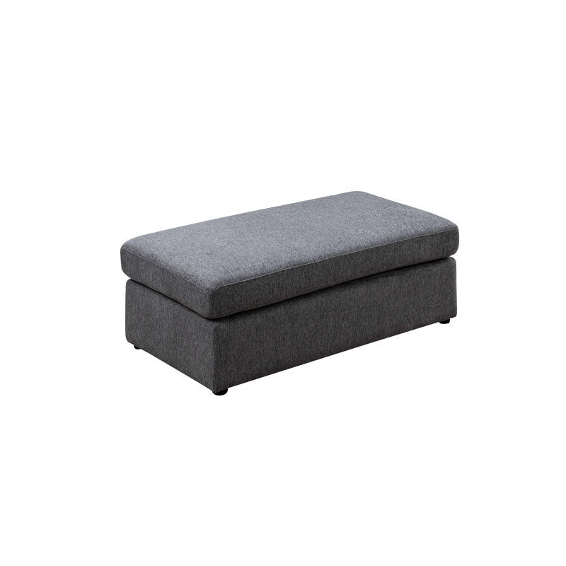 Repose-pieds, chenille grise, Gris chenille