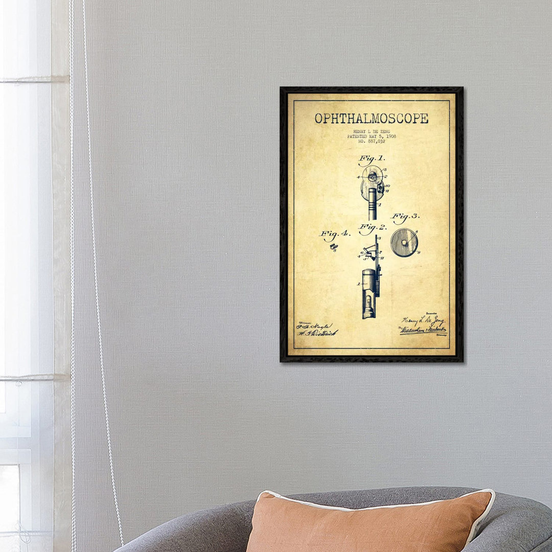 Ophthalmoskop Vintage Patent Blueprint