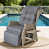 Grey with Beige Wicker