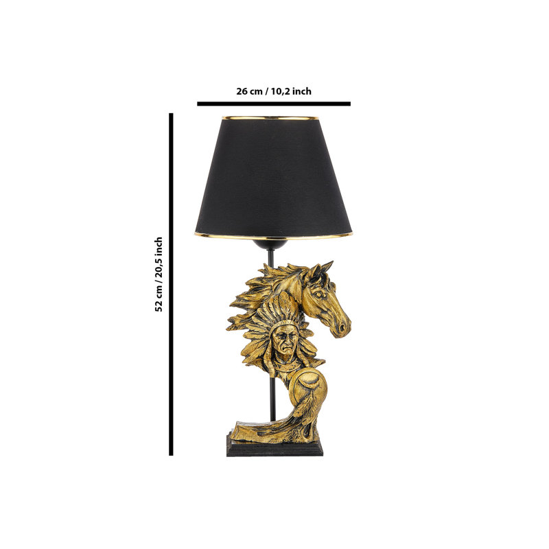 Table Lamp, Gold, Black