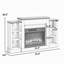 Modern Fireplace TV Media Console for TVs Up to 65" with RGB LED Strips and 6 Storage Shelves