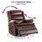 35.8'' Wide Classic Faux Leather Swivel and Glider Manual Recliner-1290568838