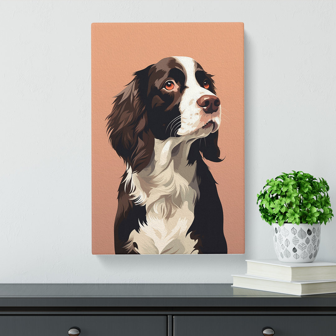 English Springer Spaniel Minimalism No.3 - Wrapped Canvas