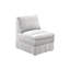 Canapé modulaire contemporain 5 pièces avec coussins et tissu en suède pour salon gris