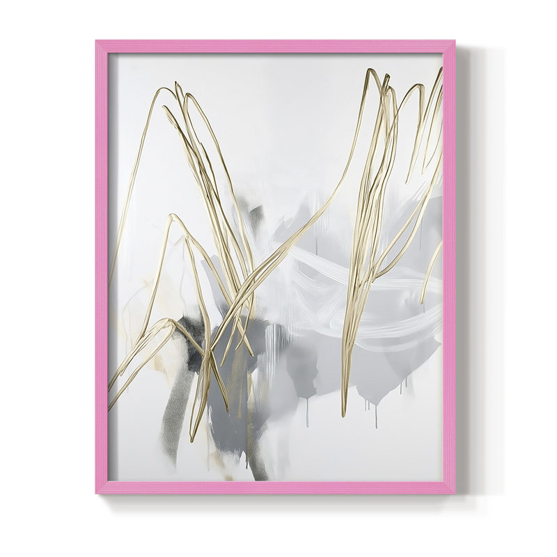 Reproduction encadrée ABSTRACT Series DCCLxxx - bois massif, H 30 po x l 24 po, Rose