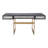 Desk, Shagreen Patterned Polyurethane with Solid Frame