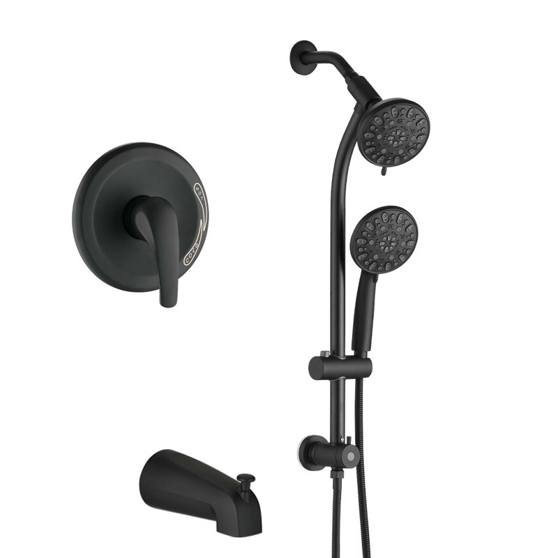 Tool-Free 7-Spray Shower System 1.8GPM, Matte Black