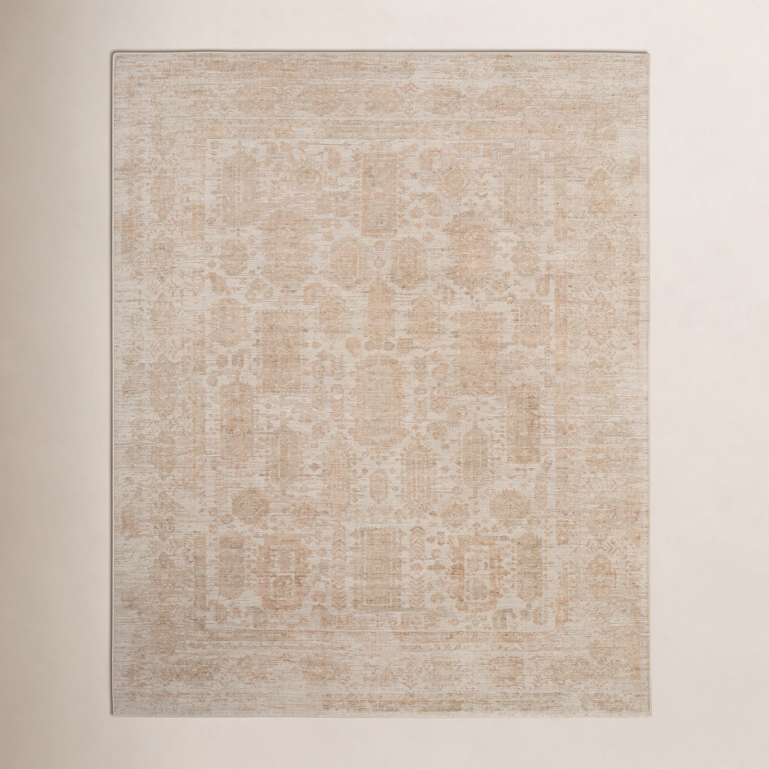 Oxford Tan Hand-Woven Oriental Rug, Rectangle 5' x 8'