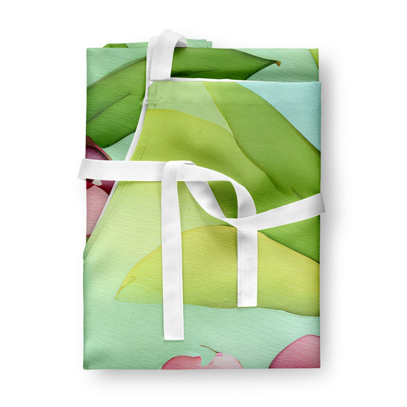 Tennessee Iris in Watercolor Apron, Purple/Green Connecticut Mountain Laurels