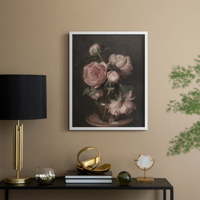 Impression florale vintage encadrée Cxxi - bois massif