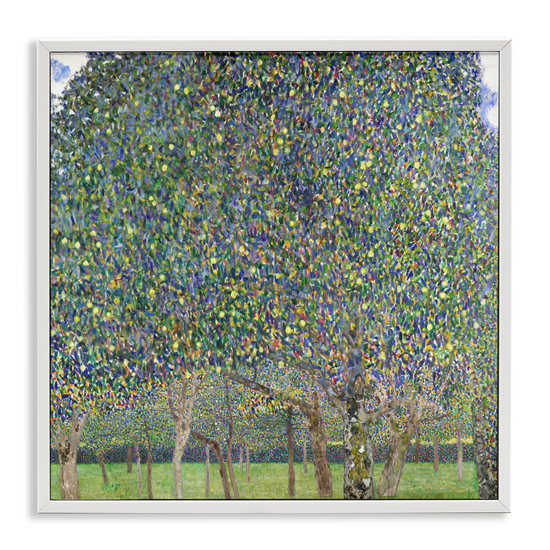 Abstrait mosaïque abstraite encadrée par Gustav Klimt, Estampe numérique encadrée blanc bord de mer, H 12 po x l 12 po