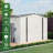 8X6 FT Metal Outdoor Storage Shed, Tool Shed With Pitched Roof Waterproof With Side Window And Lockable Door, Metal Tool Shed For Garden Tool Storage, Everyday Sundries And Bike Storage, White + Gray-123375619