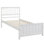 Structure de lit plateforme simple en bois avec tête et pied de lit, support de lattes en bois de pin massif, aucun sommier tapissier requis, blanc