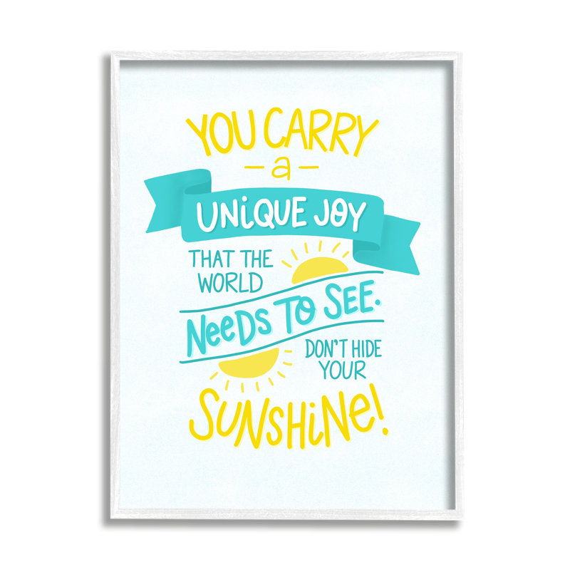 You Carry Unique Joy, Giclée encadrée blanc bord de mer, H 30 po x l 24 po x P 1,5 po