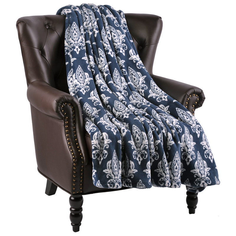 Ocean Depths Blue Green Teal Flannel Velvet Throw Blanket