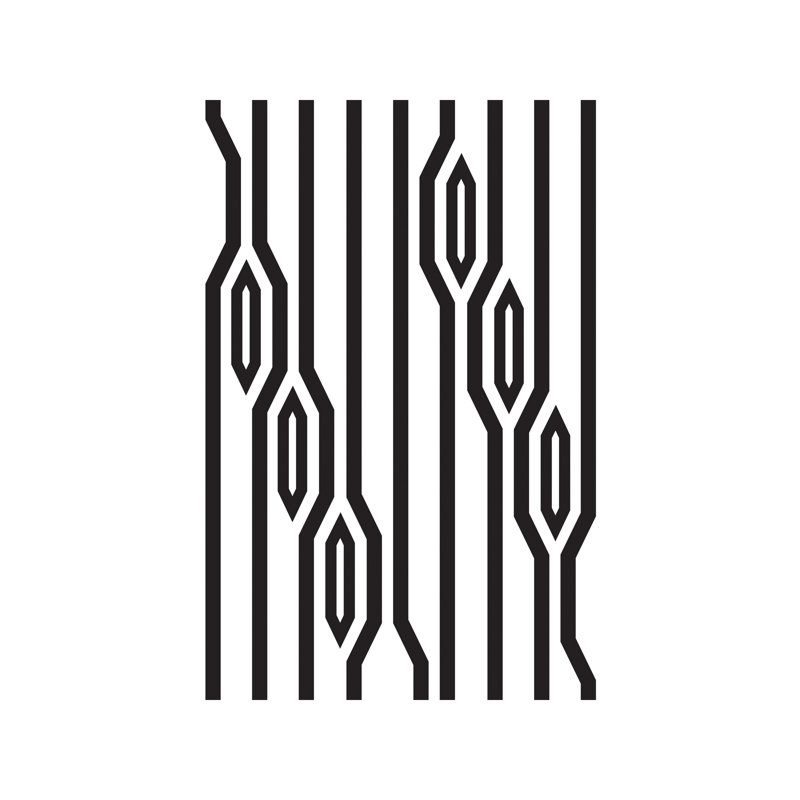 « vertical lines » par flatowl-impression sur image, H 48 po x l 32 po x P 1,5 po, Toile tendue