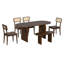 Ensemble de table de salle à manger 6 pièces avec banc, conception ovale pour les réunions de famille et les espaces de salle à manger modernes