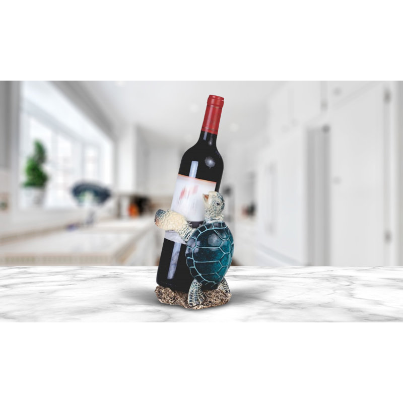 Laguiole 8"H Sea Turtle Wine Rack Bottle Holder Dining Room Figurine Unique Gifts