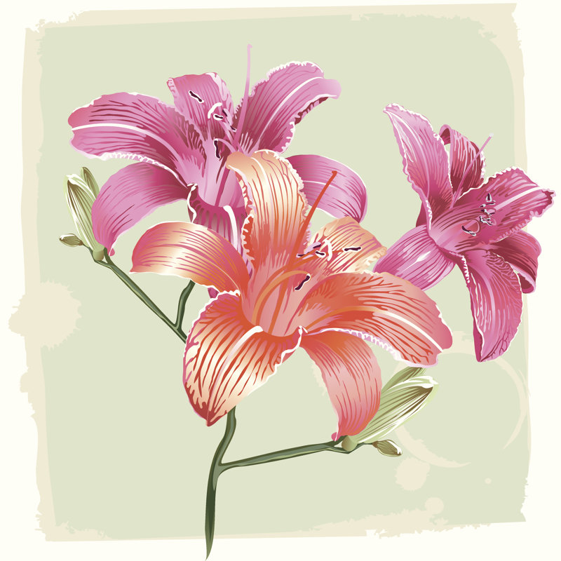 Impression sur fond de fleurs de lis Peetz sur fond grunge par Juland, H 12 po x l 12 po