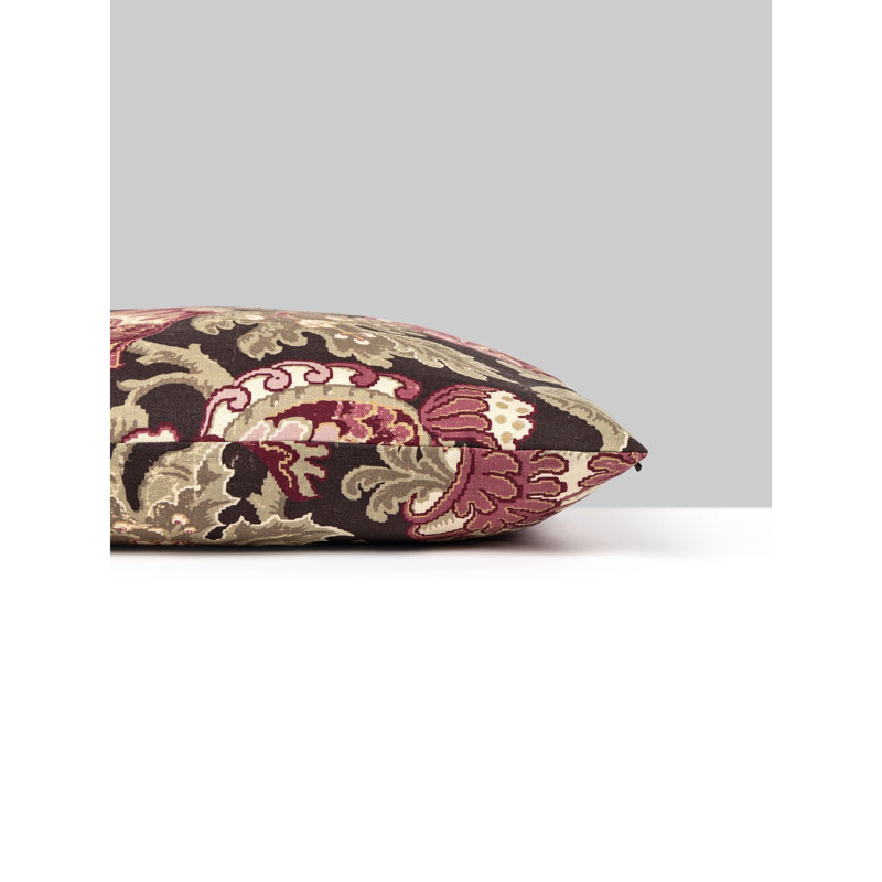 Canterbury Linen Pillow, Mulberry/Floral