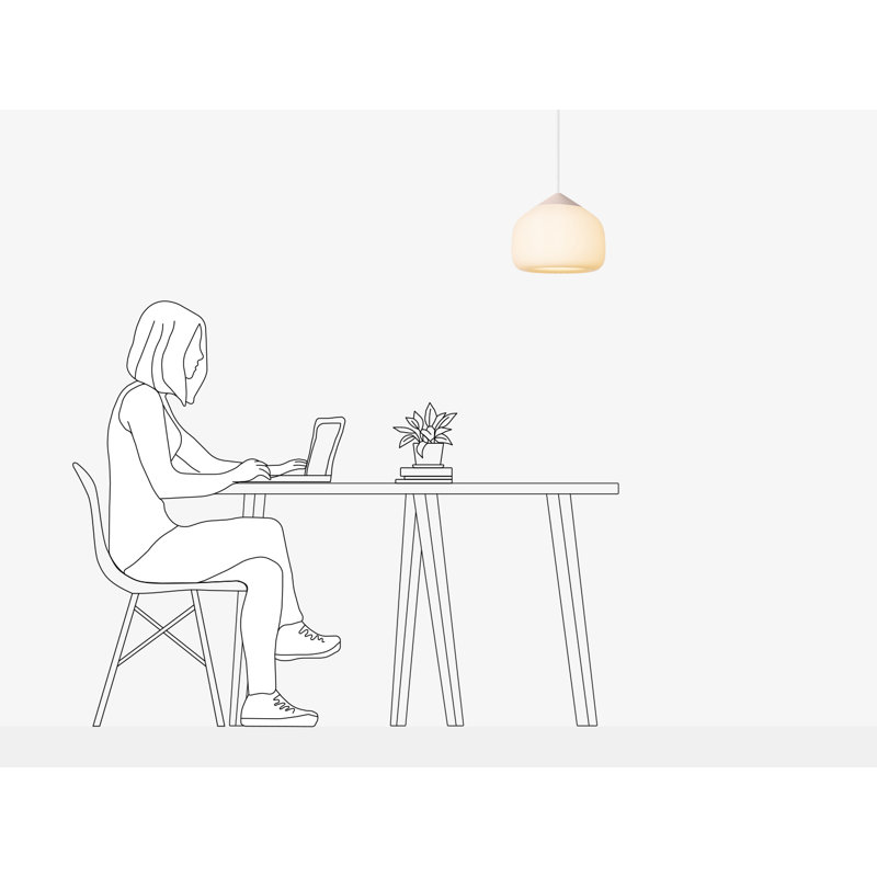 Goby Pendant Light, Olive, White, 12.25'' H x 10'' W x 10'' D