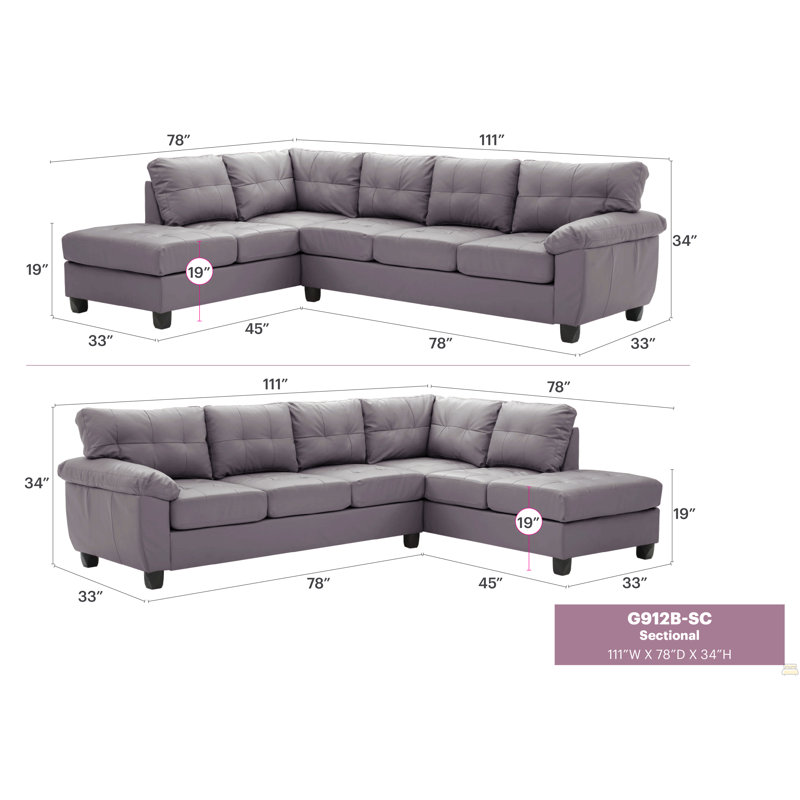 Canapé modulaire Gallant G912B-SC, GRIS
