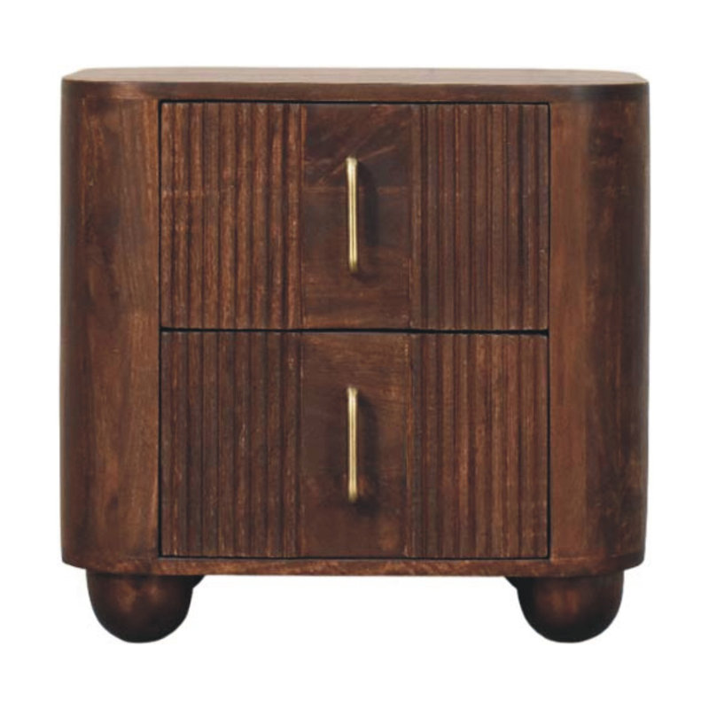 Elissavet 55cm W Solid Wood Bedside Table
