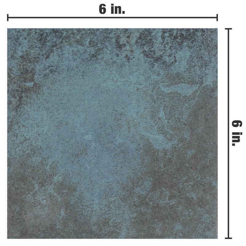 Biotech Ocean 6" x 6" Porcelain Stone Look Wall & Floor Tile, Green River