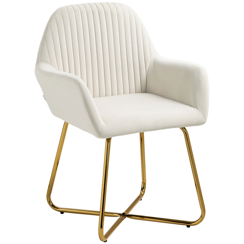 Abuaber Velvet Armchair, Cream