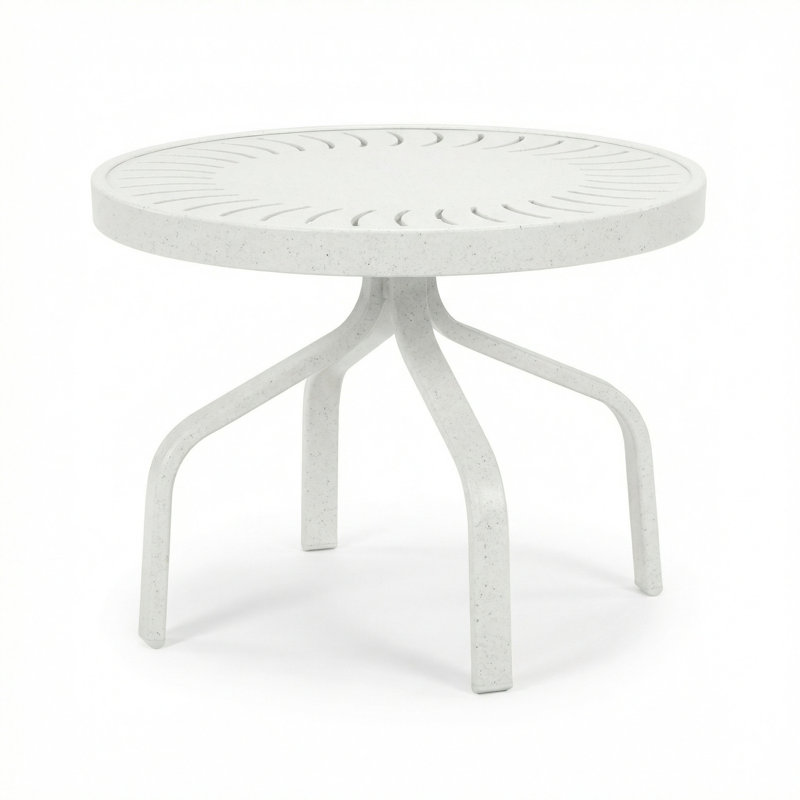 Table d'appoint ronde 18 po Windward, Blanc rivière